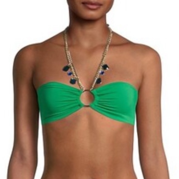 WeWoreWhat Green Bandeau Bikini Top - Picture 6 of 12